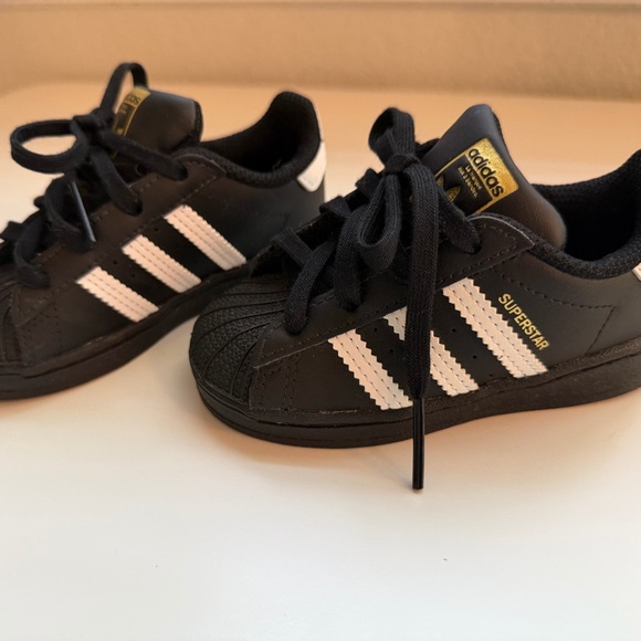 Adidas Kids Black and White Sneakers - Picture 2 of 7